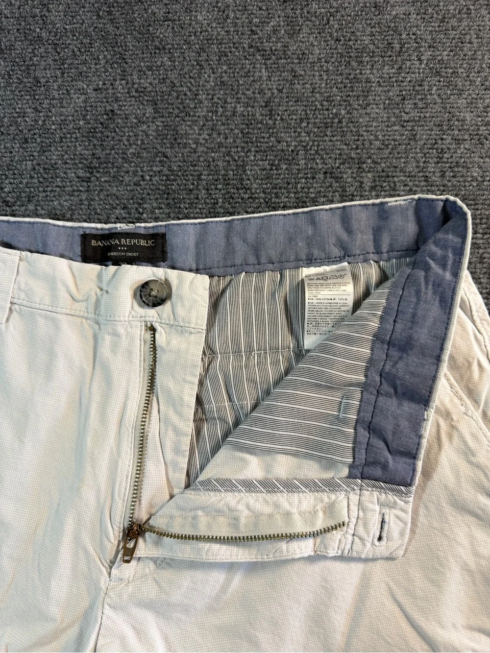 Banana Republic Aiden Short 100% Cotton Light Khaki Chino 9